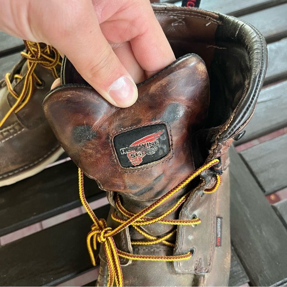 Red Wing Shoes Waterproof Moc Toe Wedge Sole Boots (11) 🇺🇸 - Picture 4 of 7